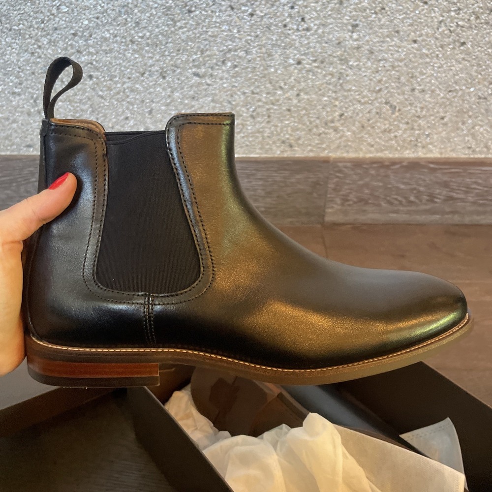 Florsheim Men Boots Rucci Plain Toe Black Size 7m - Picture 5 of 8